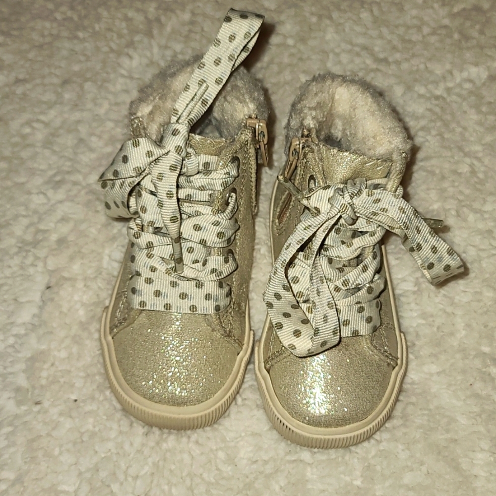 Toddler size 6 Gold High Tops Target